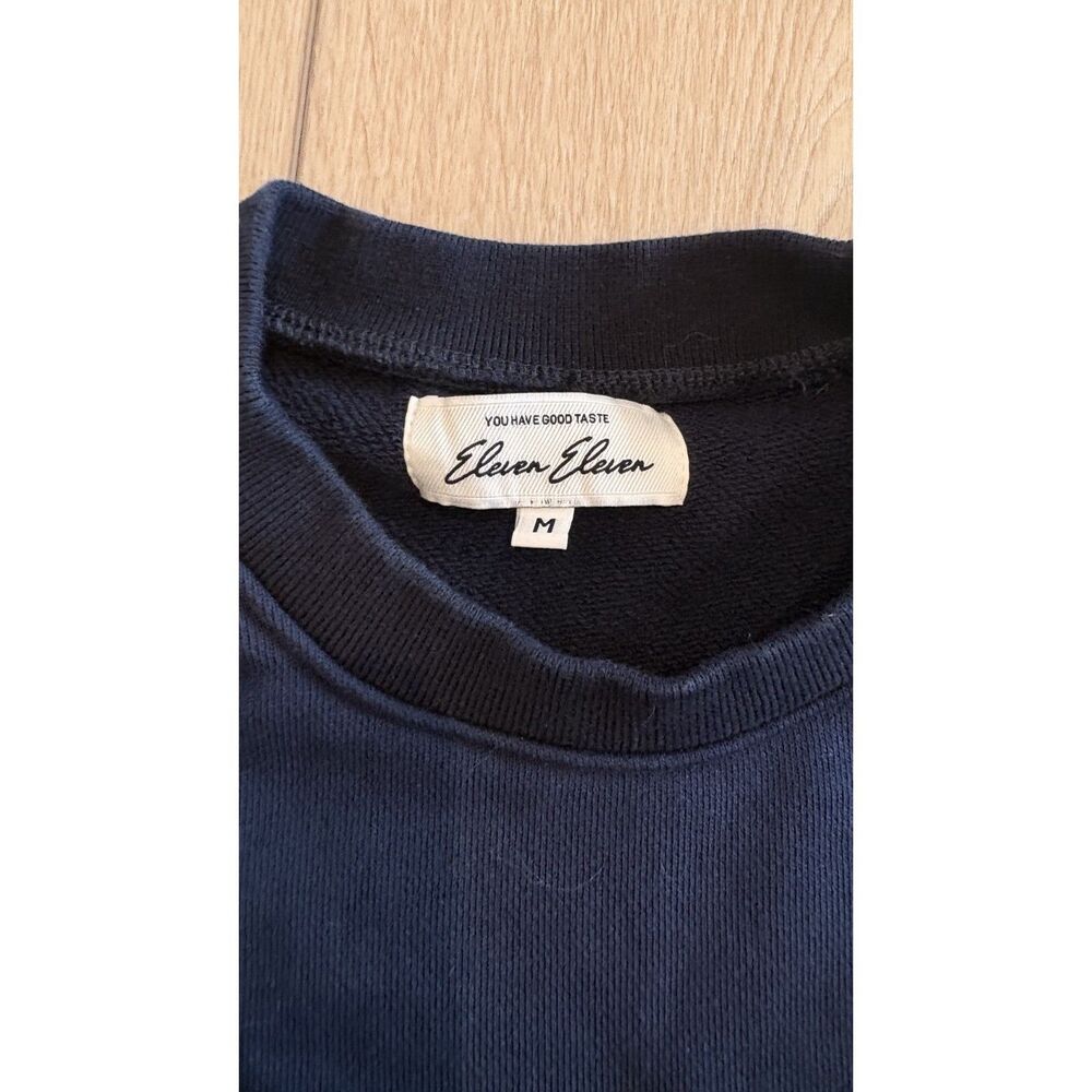 Eleven Eleven Midnight Blue Oversized Crewneck Sweatshirt Size Medium - Picture 5 of 5